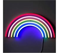 Jaeooai Enseigne lumineuse Lettres colorées Intérieur Luminaires Enseigne Au Néon En Forme D'arc-en-ciel Pour Décoration De Fête Et Vacances Décoration murale au néon