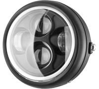 Jaeooai Phares de moto Phare GN125 5,75 pouces Ouverture phare rétro Assemblage de phare de moto