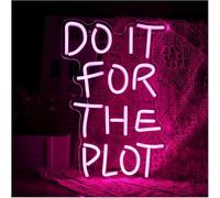 Jaeooai Pour lampe au néon Do It for The Plot pour enseigne LED à intensité variable pour alimenté Décoration murale au néon