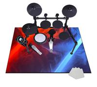 JaevKwzy Tapis Batterie Tapis Insonorisant pour Batterie électronique - Tapis de Tambour - Tapis Professionnel Rectangulaire de Jazz - Tapis Batterie Acoustique pour Basse Caisse Claire 140 x 120 cm