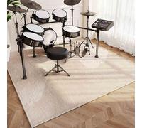 JaevKwzy Tapis de Batterie Antidérapant électronique Tapis de Sol, Tapis Batterie Acoustique Tapis De Protection pour Accessoires De Percussion, Tapis De Tambour Tapis Insonorisé 160 x 140 cm