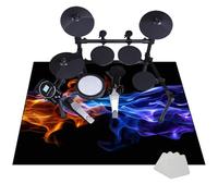 JaevKwzy Tapis pour Batterie et Percussions Tapis de Tambour Tapis Insonorisé pour Kits de Batterie Tapis Anti Vibration pour Grosse Caisse Tapis Batterie Tapis Acoustique Batterie 160 x 140 cm