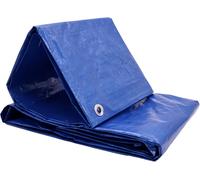 JaffaLine Tarpaulin Tarpaulin 4 x 6 m Heavy Duty Waterproof Fabric in Various Sizes and Colours for Optimum Protection Outdoors Blue