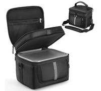 Jaffzora Étui de transport compatible avec la station d'alimentation ECOFLOW River 2, sac de rangement double couche avec fenêtres ventilées à fermeture éclair, fond imperméable, rembourrage antichoc