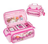 Jaffzora Étui de Transport Compatible avec Toniebox 2 et 1, Joli Sac de Rangement pour Personnages Tonies, Casques et Accessoires, Rose (Sac Uniquement)