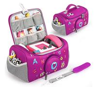 Jaffzora Étui de Transport pour kit de démarrage Toniebox 1&2, Sac de Transport Compatible avec Les Personnages Tonies Figures, écouteurs et Accessoires, Violet, Organiseur de Sac