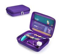 Jaffzora Étui rigide compatible avec 3Doodler Start+ Essentials (2023, 2024) pour stylos 3D pour enfants, étui de transport pour recharge de filament d'impression et chargeur USB, violet (boîte
