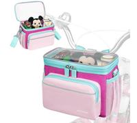 Jaffzora Panier de Vélo Enfant 2-en-1 - Sac de Guidon pour Garçons et Filles, Panier Avant Joli et Résistant à l’Eau avec Bandes Réfléchissantes, Amovible pour Vélo, Trottinette, Tricycle (Rose)