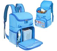 Jaffzora Sac à dos de transport compatible avec le kit de démarrage Toniebox, sac de rangement de voyage pour personnages Tonies, casques et accessoires, bleu (sac uniquement)