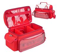 Jaffzora Sac de transport pour Toniebox Kit de démarrage, sac de transport pour Toniebox Audio Player, sac de transport pour figurines auditives Tonies et accessoires, sac uniquement, rouge, 12 x 7 x