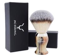 Jag Shaving Blaireau de rasage - Blaireau de rasage en poils synthétiques argentés - Blaireau à raser - Blaireau de rasage pour hommes et femmes