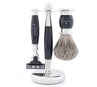Jag Shaving Set de Rasage Rasoir de Luxe avec Blaireau et Support pour Homme