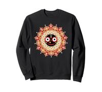 Jagannath Hare Krishna Hindou Fleur Rouge Puri Spirituel Sweatshirt