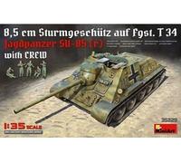 MiniArt Maquette Jagdpanzer SU-85 (r) 1:35 avec équipage MIN35229