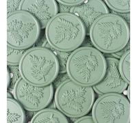 JAGERGREEN 48 Pièces Autocollants de Sceau de Cire pour Mariage, Autocollants Auto-Adhésifs Verts avec Motif de Branche d'Olive pour Cachetage d'Enveloppes, Emballage de Cadeaux, Noël