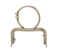 JAGETRADE 1PC Vintage Sac à Main en métal Cadre Baiser Fermoir Serrure avec poignée 12,5 cm
