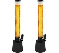Jago® Girafe à Bière - Lot de 2, avec Robinet, Tube à Glace Amovible, Capacité Max. 3.5 l, Hauteur env. 90 cm, en Plastique sans BPA - Distributeur, Colonne à Bière, Boissons, Vin