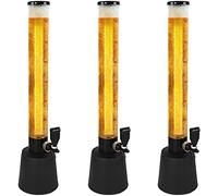 Jago® Girafe à Bière - Lot de 3, avec Robinet, Tube à Glace Amovible, Capacité Max. 3.5 l, Hauteur env. 90 cm, en Plastique sans BPA - Distributeur, Colonne à Bière, Boissons, Vin