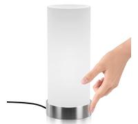 Jago® Lampe Table Tactile - Lot de 1 ou 2, Forme de Cylindre, Ampoule E14, Max 40W ou LED Dimmable, Hauteur 25cm, 3 Niveaux d’Intensité - Lanterne Chevet, à Poser (1 Pièce)
