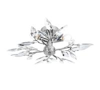 Jago® Plafonnier - 3 Ampoules de Max. 40 W, E14, LED, Design : Feuilles Acryliques Transparentes ou Lilas - Lustre, Lampe de Plafond, Luminaire pour Salon, Chambre (Transparent)