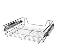 Jago® Tiroir Téléscopique de Cuisine - Largeur (30/40/50/60 cm) et Set (1/2/3/4/5 Pièces) au Choix, Charge max. 20 kg, Rails Inclus - Panier de Rangement Coulissant