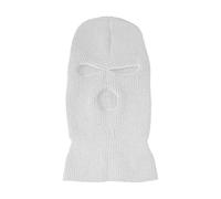Jagowa Cagoule tricotée à 3 trous, blanc