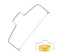 Jagowa Coupe-gâteau professionnel en acier inoxydable - Trancheuse à double fil réglable pour une découpe parfaite de gâteau - Outil de cuisson de cuisine idéal