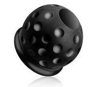 Jagowa Housse de tête sphérique de remorque - Protection en caoutchouc souple pour boules d'attelage de 50 mm, résistante à l'abrasion, à la poussière et élégante - Noir (1 pièce)