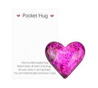 Jagowa - Jeton de poche « A Little Pocket Hug » en forme de cœur avec carte et boîte, décoration souvenir pour amis, cadeaux chauds pour anniversaire, Saint-Valentin (violet)