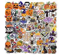 Jagowa Lot de 100 autocollants d'Halloween pour enfants, décoration de fête en forme de citrouille - Fournitures de fête d'Halloween (Style B)