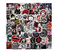 Jagowa Lot de 100 autocollants gothiques imperméables punk gothique pour ordinateur portable, bagages, ordinateur portable