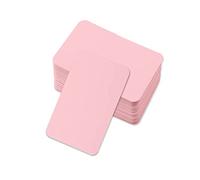 Jagowa Lot de 100 cartes vierges en papier kraft pour gribouillage et notes manuscrites Idéal pour les vœux, invitations et plus encore (rose)