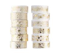 Jagowa Lot de 12 rubans adhésifs pour décoration de maison, chambre à coucher, automne, Thanksgiving, vacances de Noël, artisanat