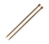 Jagowa Lot de 2 aiguilles à tricoter longues en bambou pour débutants professionnels (8 mm)