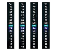 Jagowa Lot de 4 bandes adhésives pour thermomètre LCD 10-40 ℃ pour aquarium, aquarium, brassage maison et contrôle de la température