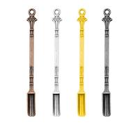 Jagowa Lot de 4 cuillères à médecine en métal - Mini cuillères en or, argent, petite fumée et 4 couleurs pour un dosage précis