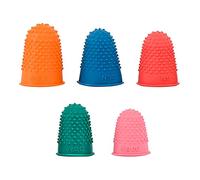 Jagowa Lot de 5 embouts de doigts en caoutchouc antidérapants réutilisables pour compter l'argent et écrire (5 couleurs)