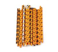 Jagowa Lot de 50 pailles jetables en papier pour Halloween