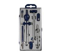Jagowa Lot de 7 compas d'école, jeu de mathématiques, kit d'outils avec roue centrale pour travail du bois