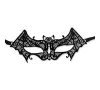 Jagowa Masque de bal masqué sexy en dentelle pour femme - Design élégant avec style chauve-souris pour carnaval, bal de fin d'année, fête (1 pièce), noir