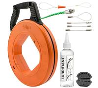 Jag's Tools - Aiguille Électricien 40m 4mm avec Lubrifiant pour Gaines - Tire Fils Électrique Complet/Aiguille Tire Fil renforcée - Câble Électrique et Passe-Câble pour Électricien