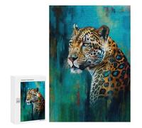 Jaguar Art Print Puzzle 300 Pièces Educa Jouet en Bois Cadeau Unique Décoration Intérieure Jeu Éducatif Challenge Toy Adultes Et Enfants À Partir De 14 Ans 300 PCS