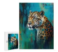 Jaguar Art Print Puzzle 500 Pièces Educa Jouet en Bois Cadeau Unique Décoration Intérieure Jeu Éducatif Challenge Toy Adultes Et Enfants À Partir De 14 Ans 500 PCS