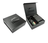 JAGUAR Cadeau homme avec coffret, idée cadeau originale anniversaire avec élégant coffret de marque, Portefeuille et ceinture dans une boîte noire, Taglia Unica