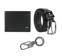 JAGUAR Cadeau pour homme avec cercueil, idée cadeau originale d'anniversaire avec élégant coffret avec marque, Portefeuille, ceinture et porte-clés, taille unique pour tous, Classique