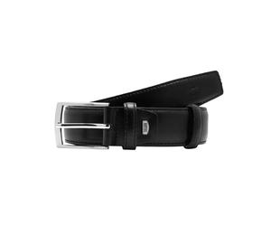 JAGUAR Ceinture homme en cuir noir réglable avec boucle en nickel satiné, ceinture signée et élégante, parfaite comme cadeau d'anniversaire pour homme, accessoires pour homme 100 % fabriqué en Italie