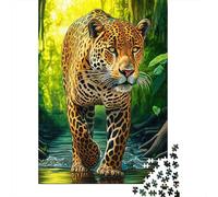 Jaguar dans la forêt Tropicale Puzzle 1000 Pièces pour Adultes Coffret Puzzle 1000 Pièces Détente Décoration Maison Cadeau 38x26cm/1000pcs