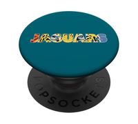 Jaguar Eyes Inside Bold Text Jaguars Wild Animal Safari PopSockets PopGrip Adhésif