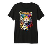 Jaguar Fauve Grand Chat Panthère Chat Doux Jaguar T-Shirt Haut de Gamme