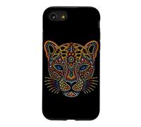 Jaguar Head Art Huichol Face Mexique Aztèque Mexicain Jaguar Coque pour iPhone SE (2020) / 7/8